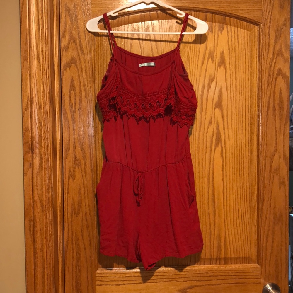 Burgundy Romper!